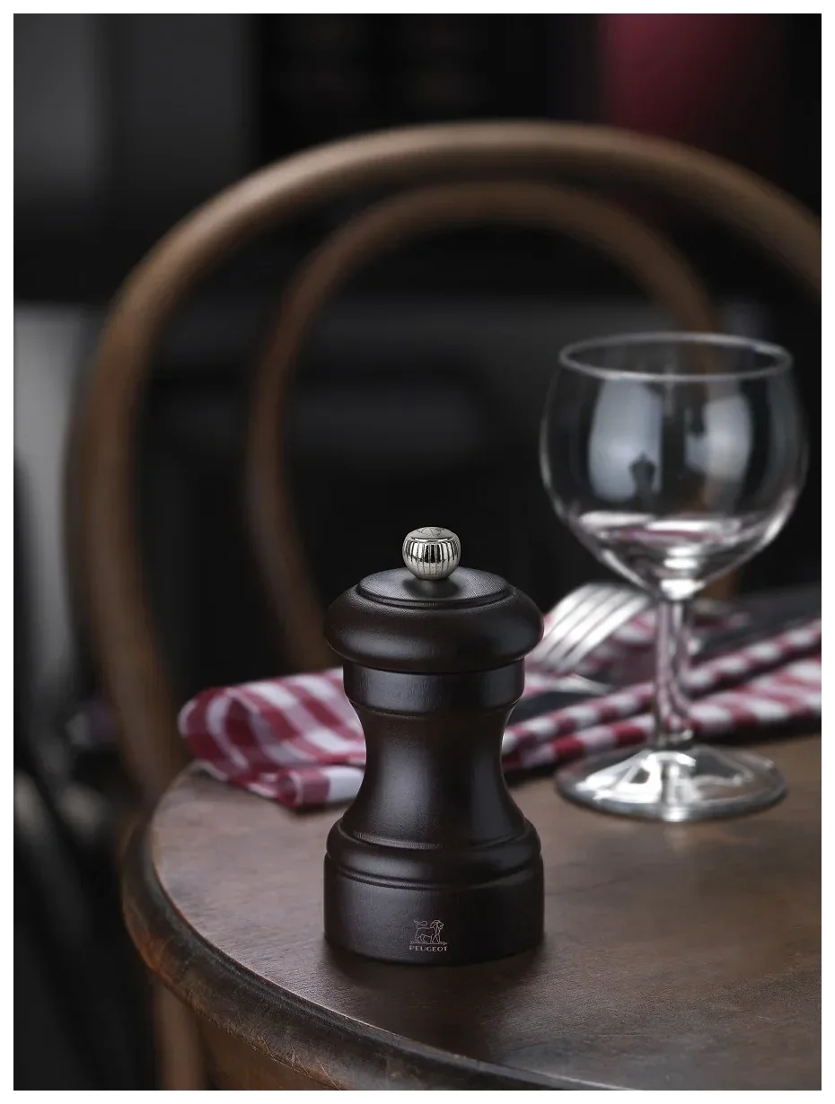 BISTRO Zestaw młynk&oacute;w s&oacute;l i pieprz 10 cm naturalny i czarny / PEUGEOT