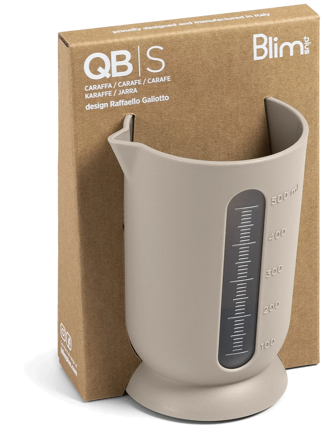 QB Dzbanek z miarką 0,5l mokka / BLIM PLUS
