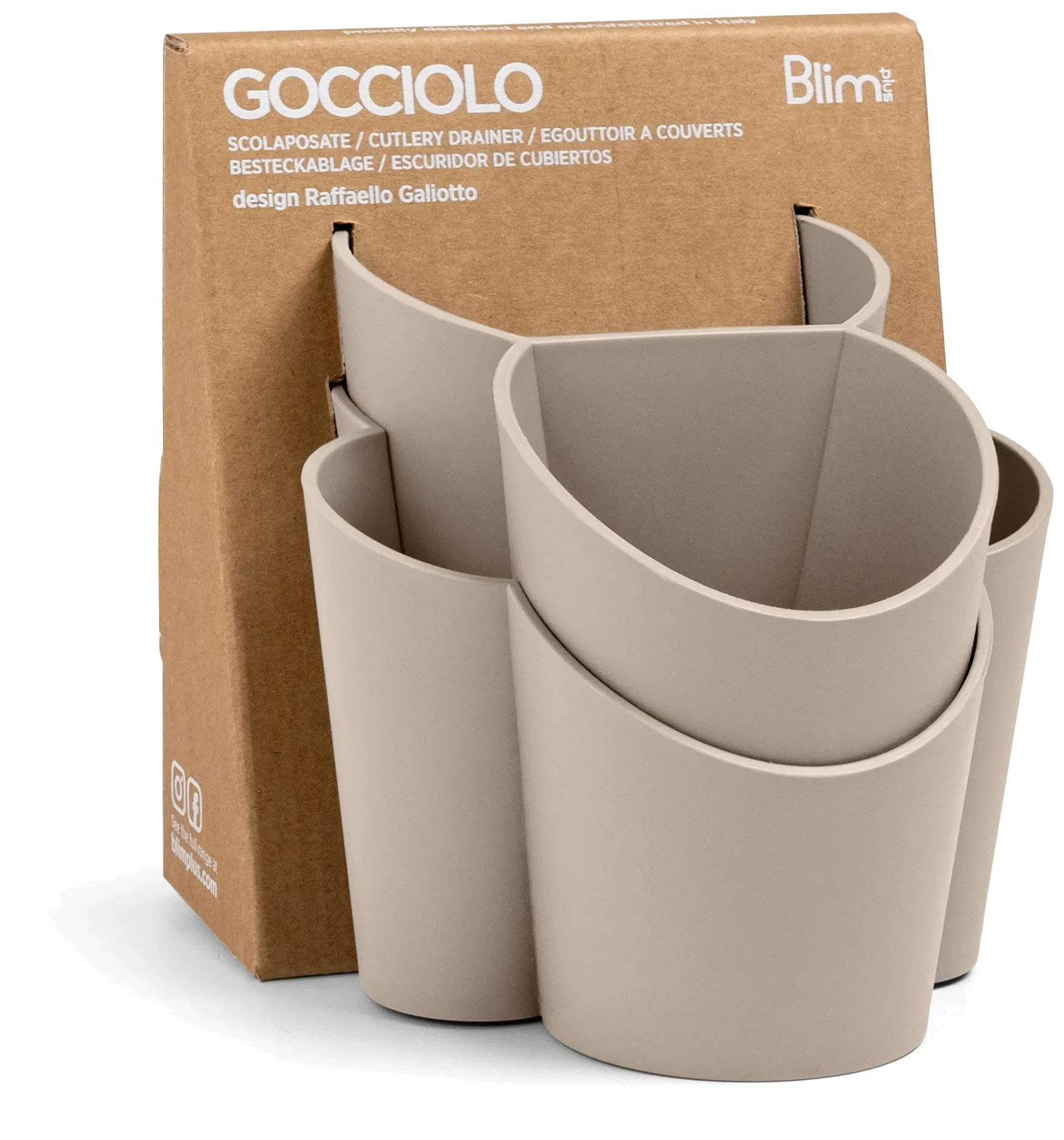 GOCCIOLO Pojemnik na sztućce mokka / BLIM PLUS