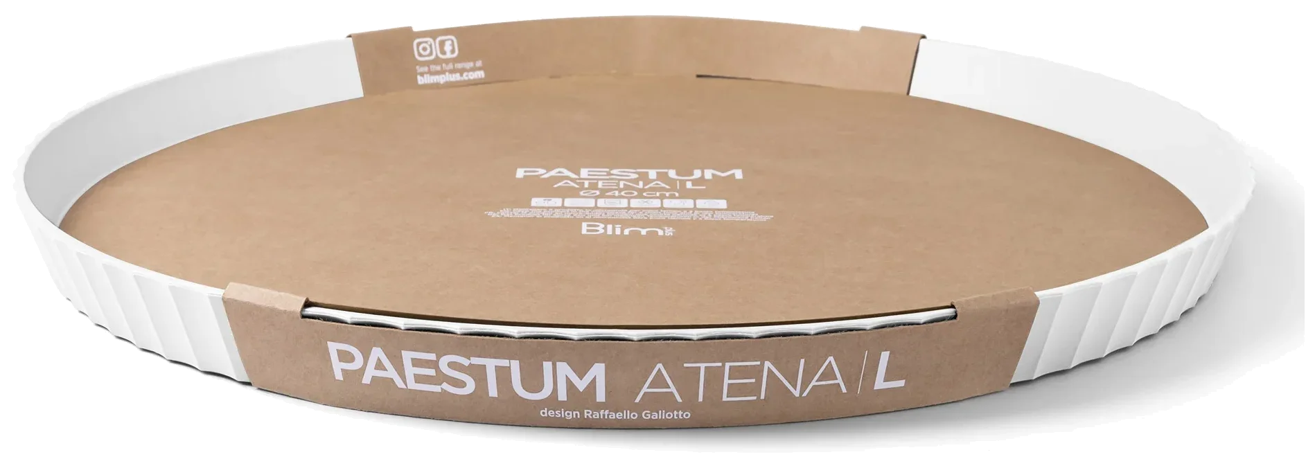 ATENA Półmisek okrągły 40 cm krystaliczny biały / BLIM PLUS