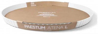 ATENA Półmisek okrągły 40 cm krystaliczny biały / BLIM PLUS
