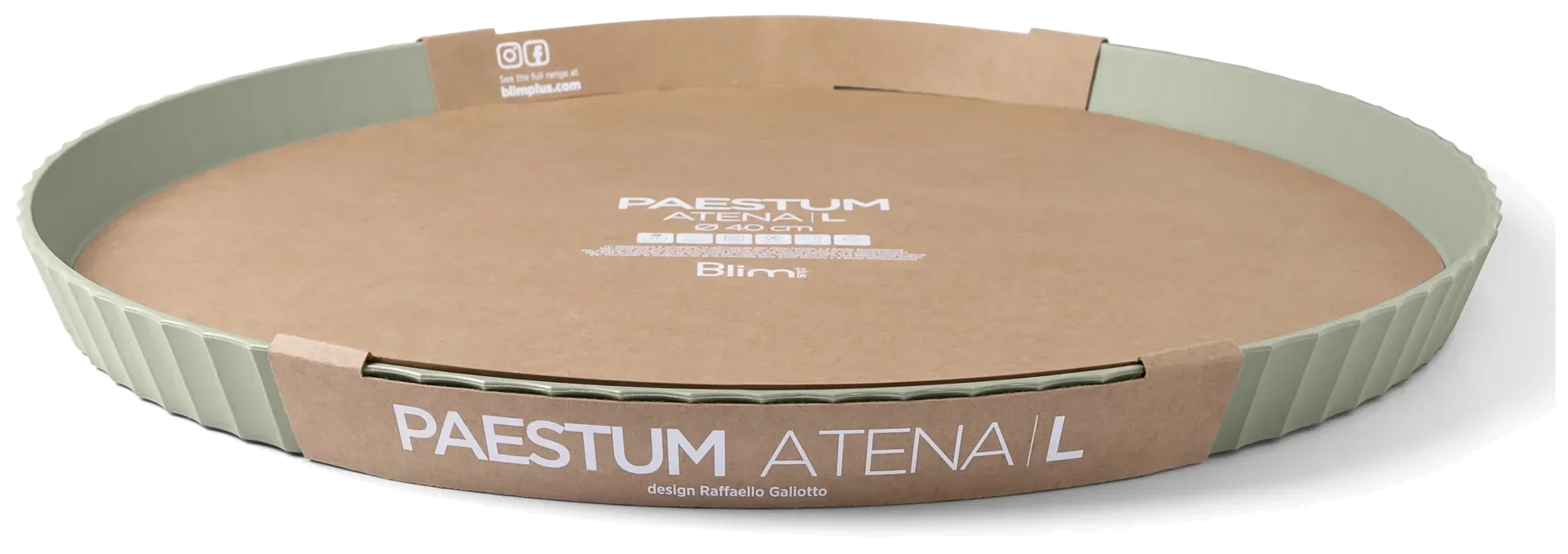 ATENA Półmisek okrągły 40 cm średnia leśna zieleń / BLIM PLUS