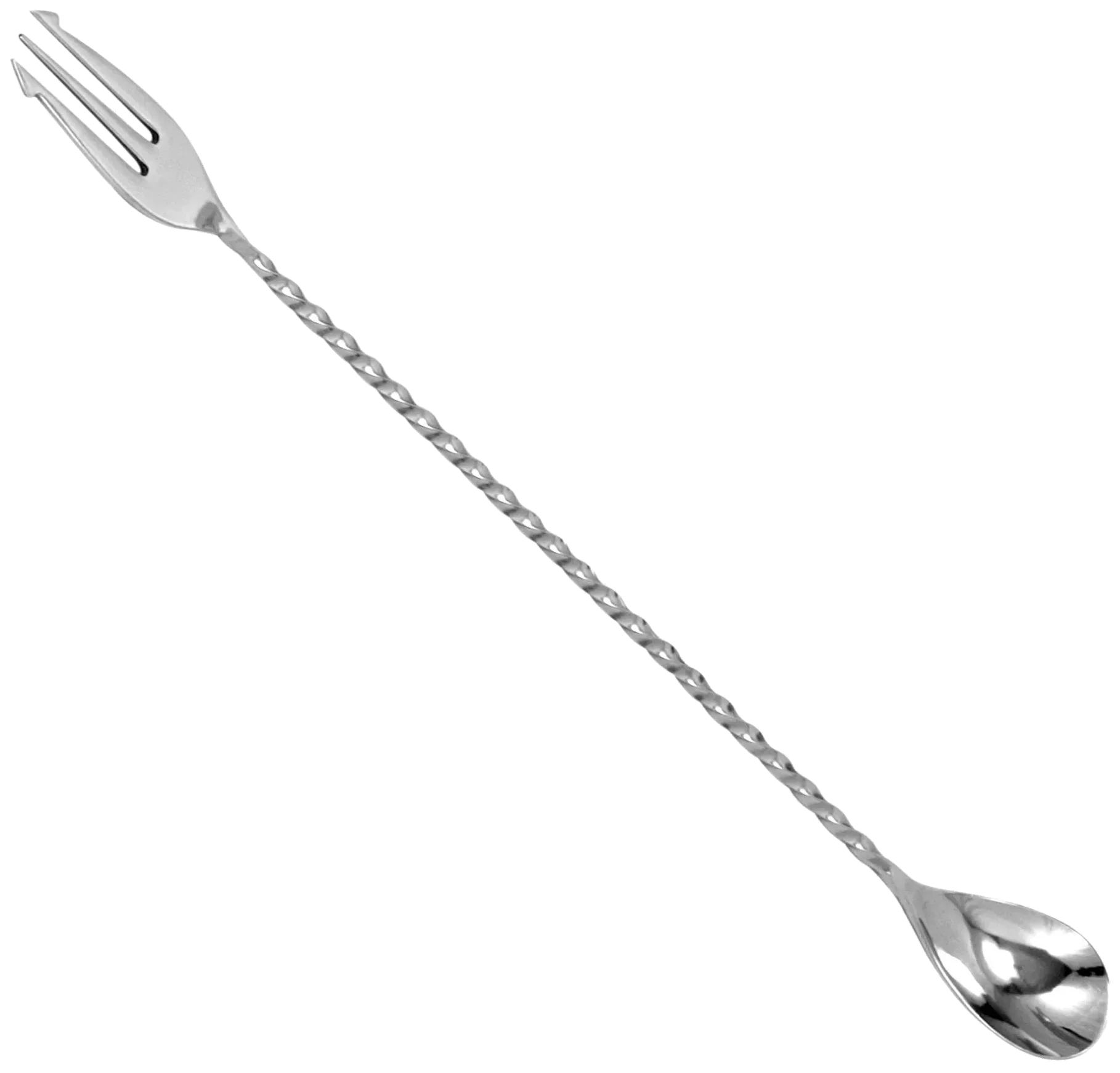 Łyżka barmańska z widelcem 40 cm stalowa  / BAR PROFESSIONAL