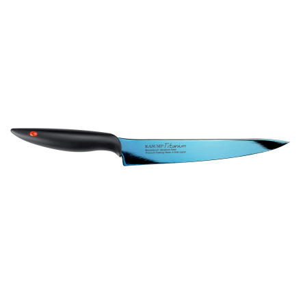 TITANIUM Nóż japoński wąski dł. 20 cm niebieski / KASUMI