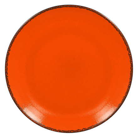 FIRE Talerz płaski, okrągły 24 cm pomarańczowy / RAK PORCELAIN