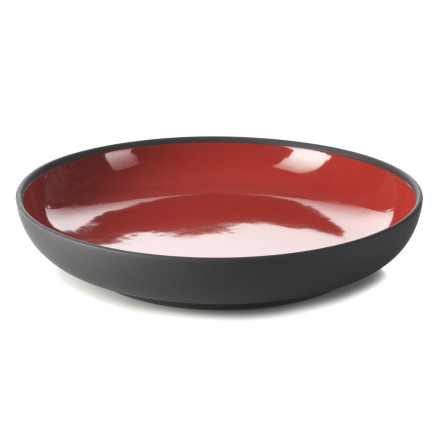 SOLID Talerz 23,5 cm czerwono-czarny / REVOL
