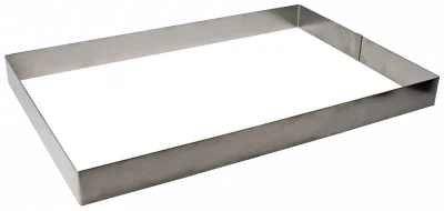 Rant prostokątny 59 x 39 cm stal nierdzewna / DE BUYER