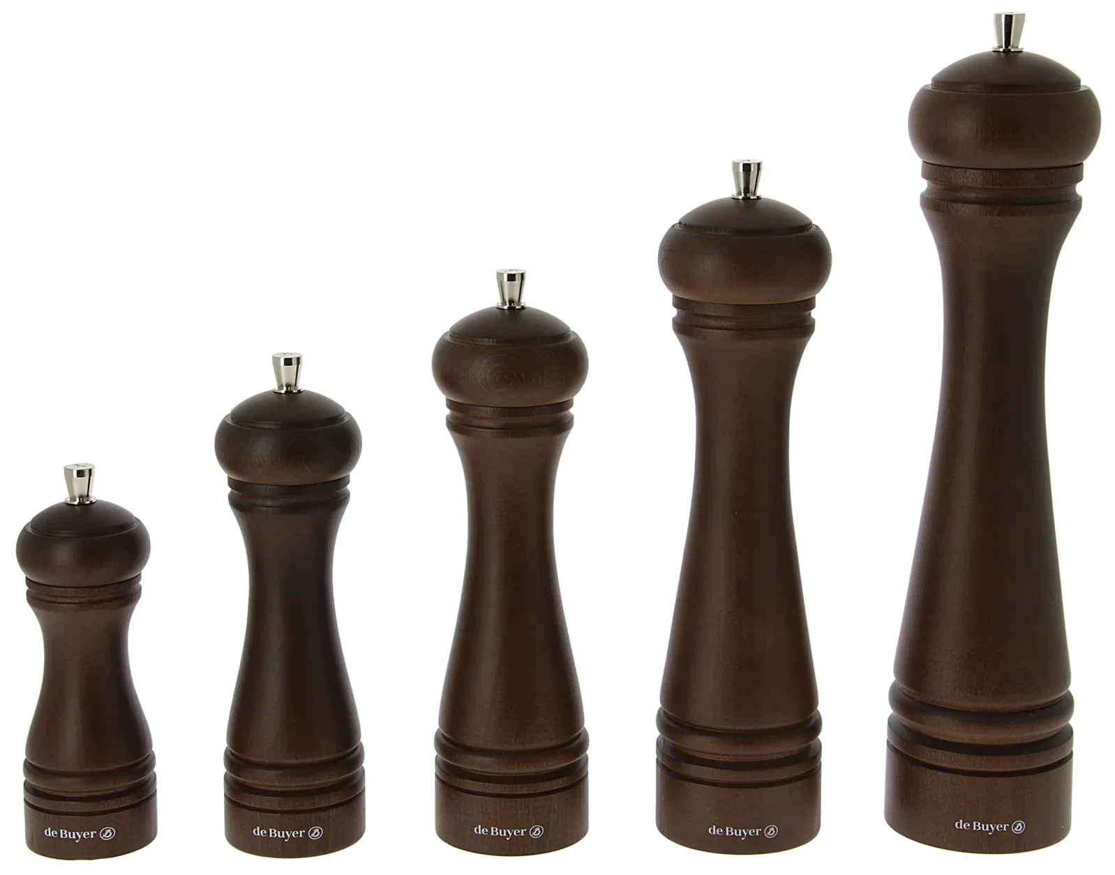 JAVA Młynek do pieprzu 18 cm ciemny brąz / DE BUYER