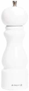 RUMBA Młynek do soli 20 cm biały lakierowany / DE BUYER
