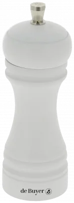 JAVA Młynek do soli 14 cm biały matowy / DE BUYER