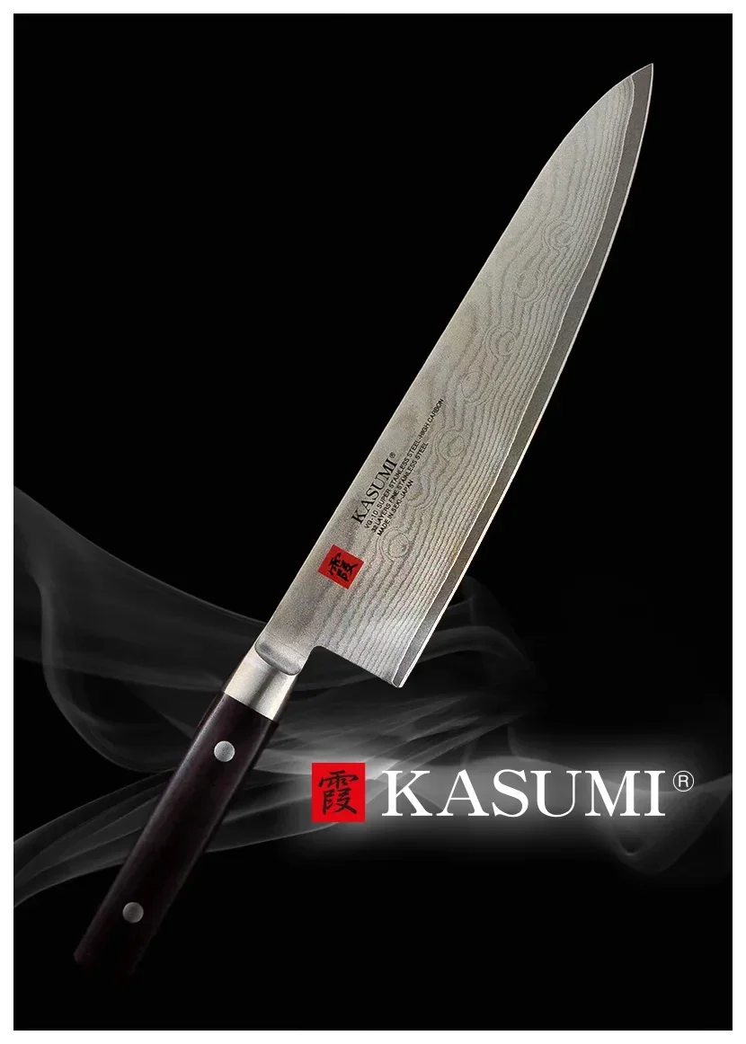DAMASCUS Nóż japoński Santoku 18 cm ze stali damasceńskiej / KASUMI