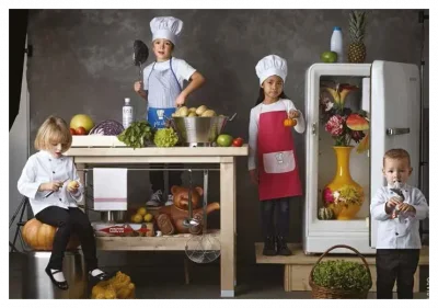 KID-PACK Fartuch dziecięcy, niebieski / ROBUR