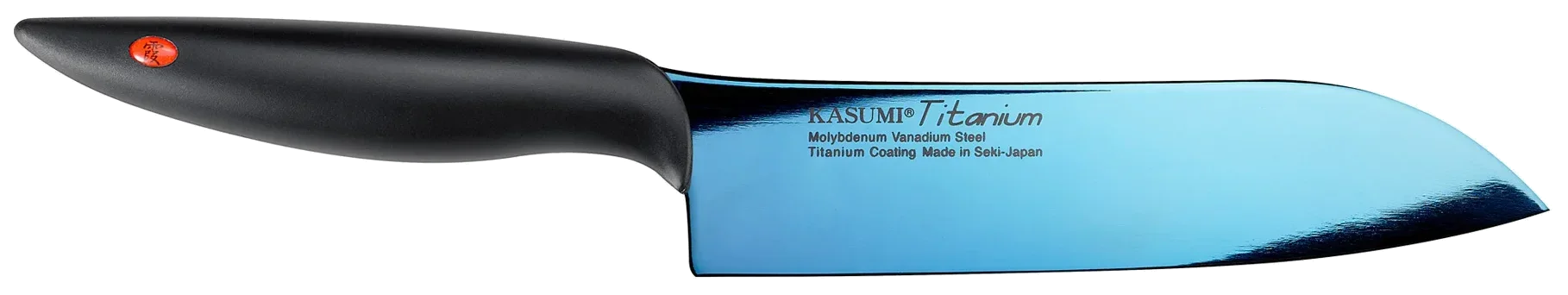 TITANIUM Nóż japoński Santoku 18 cm niebieski / KASUMI