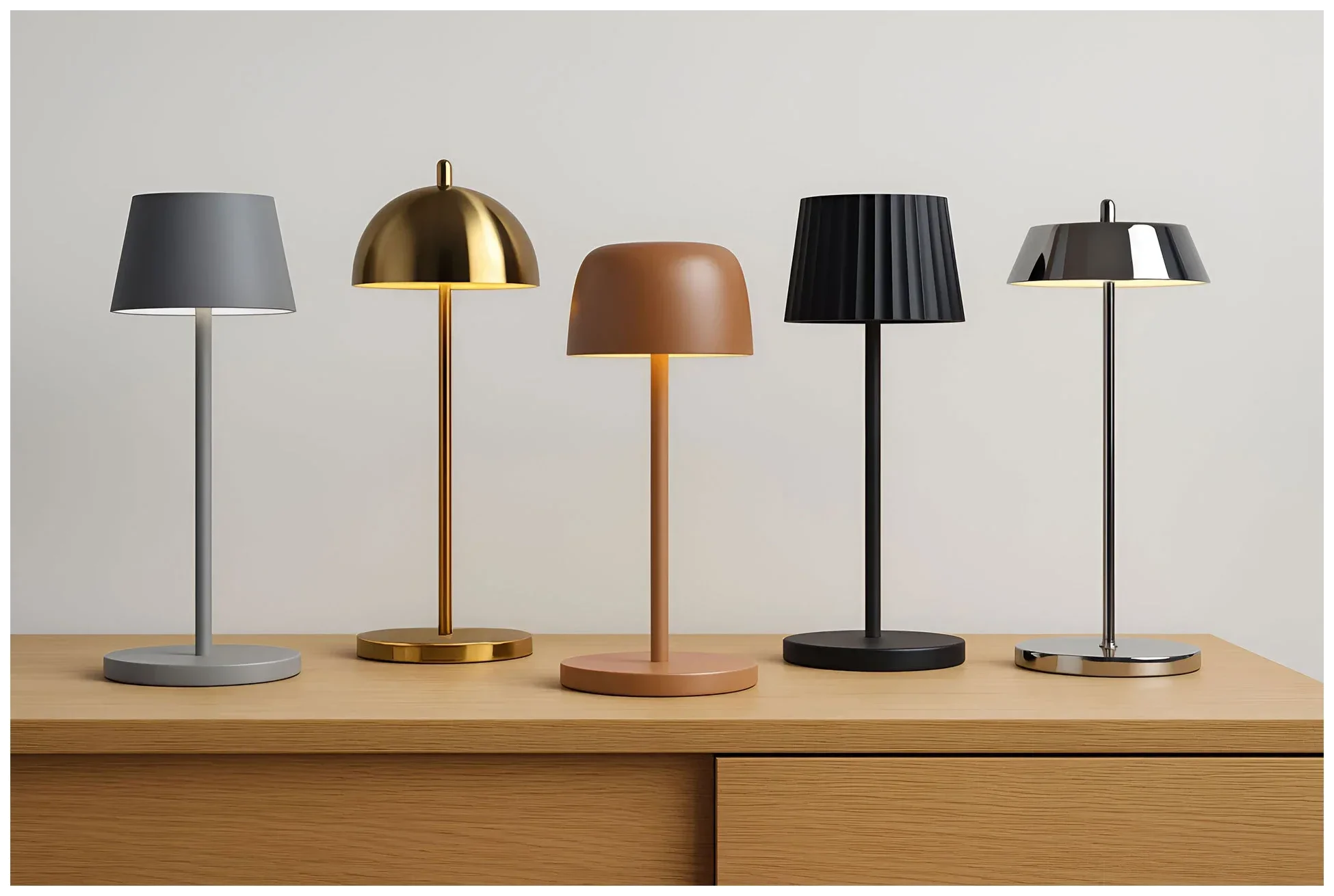 VERLO Lampa stołowa MOD 25 cm karmelowa