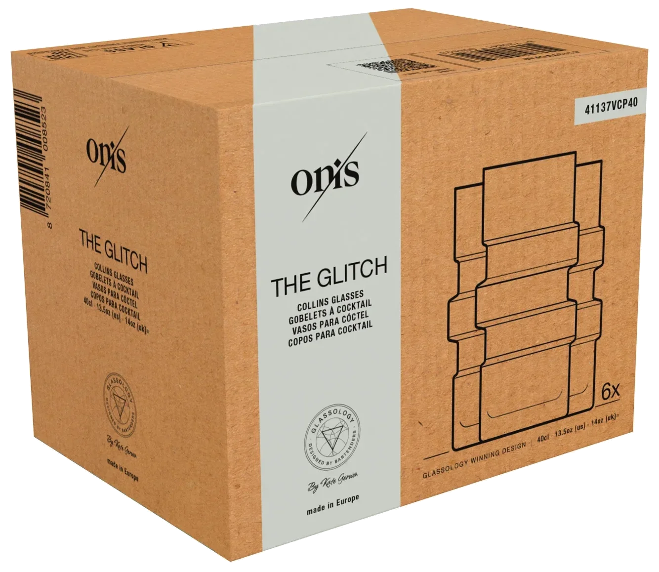 THE GLITCH Szklanka 400 ml (kpl. 6 szt)  / ONIS