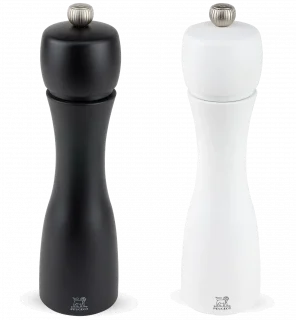 TAHITI Zestaw młynków do soli i pieprzu 20 cm biały/czarny / PEUGEOT