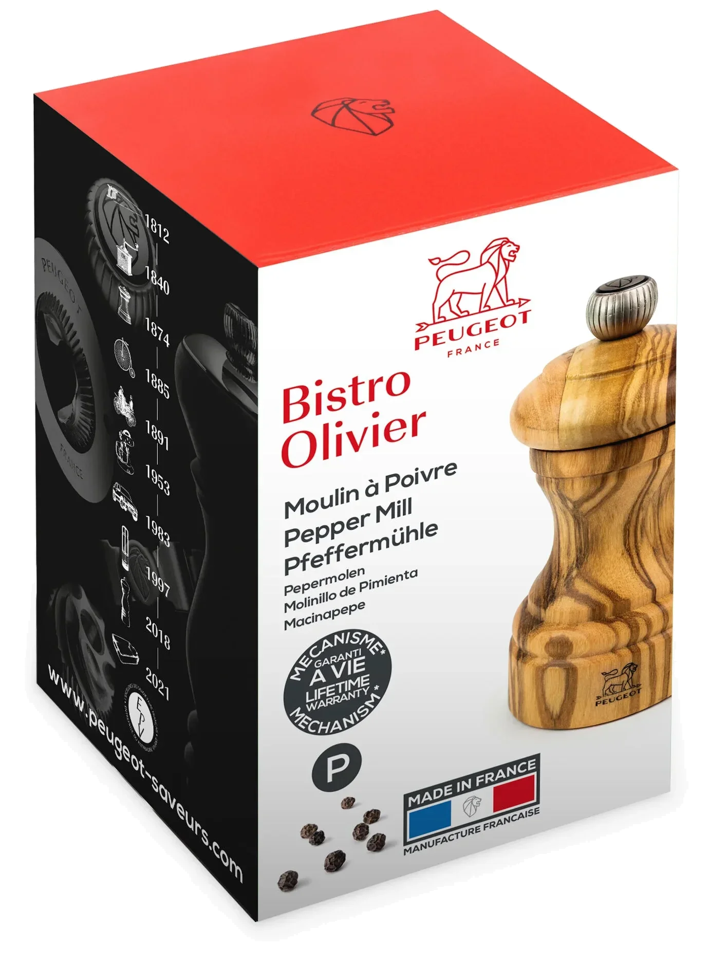 BISTRO OLIVIER Młynek do pieprzu 10 cm / PEUGEOT