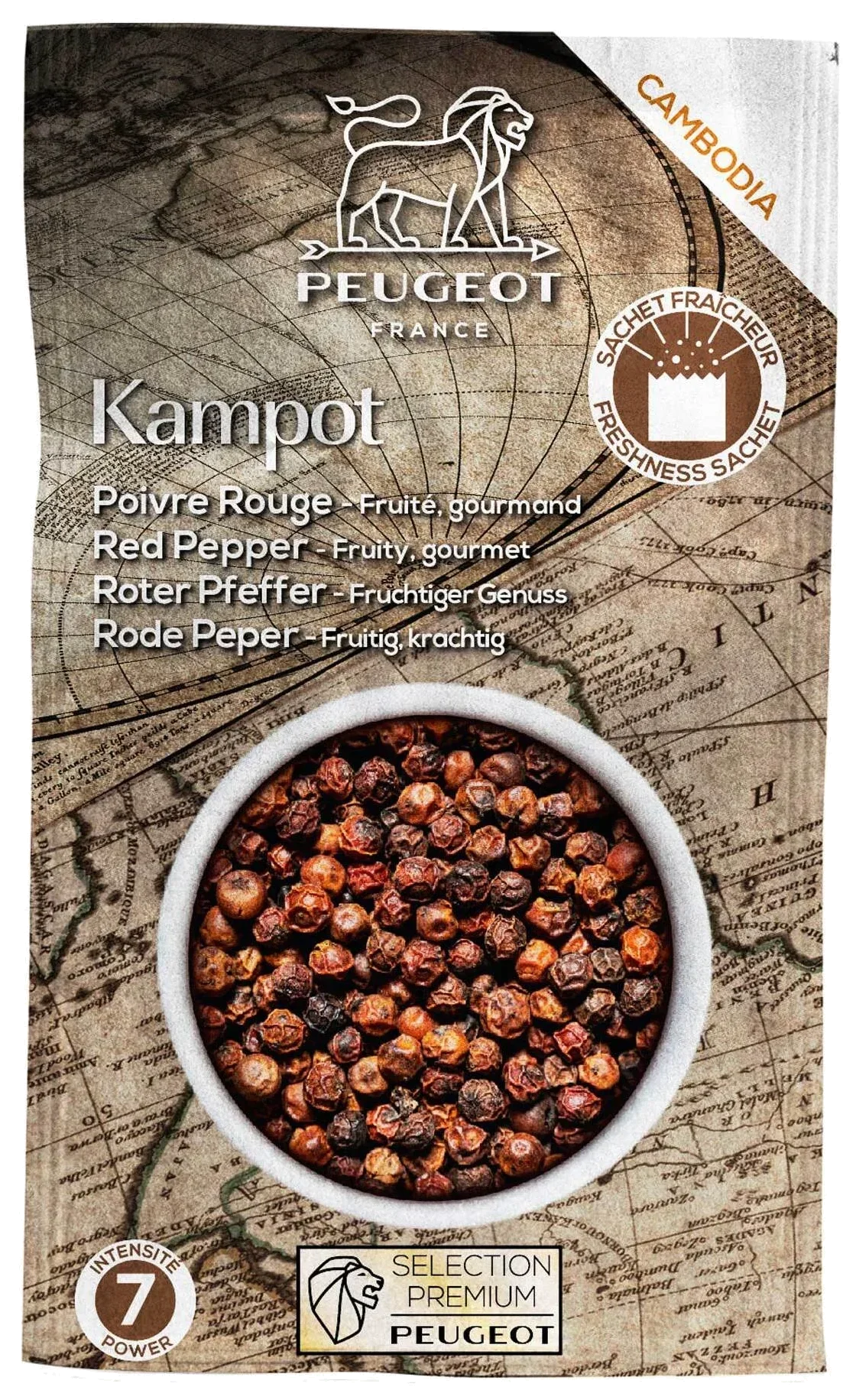 KAMPOT Pieprz czerwony Kambodża 60 g / PEUGEOT