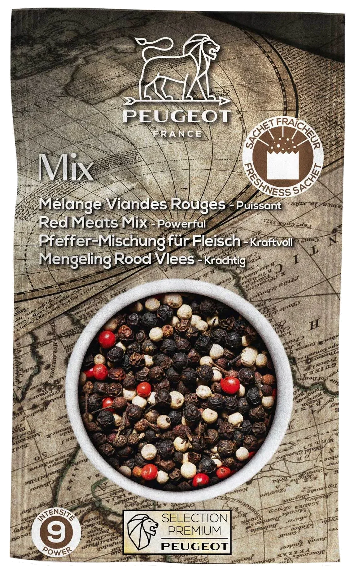 RED MEAT BLEND Mieszanka pieprzu 60 g / PEUGEOT