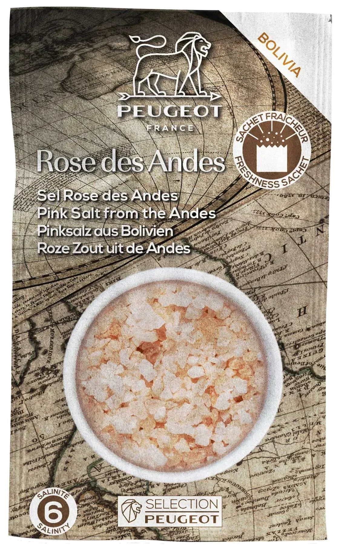 PINK SALT Sól różowa andyjska Boliwia 350 g / PEUGEOT