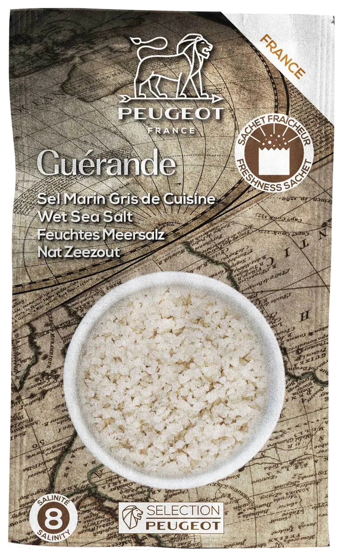 WET SEA SALT Mokra sól morska Francja 300 g / PEUGEOT