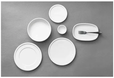 EASE RAKSTONE Talerz płaski 24 cm biały / RAK PORCELAIN