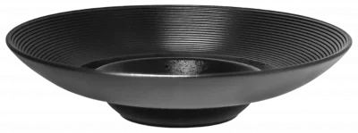 KARBON Talerz głęboki EDGE 26 cm czarny / RAK PORCELAIN