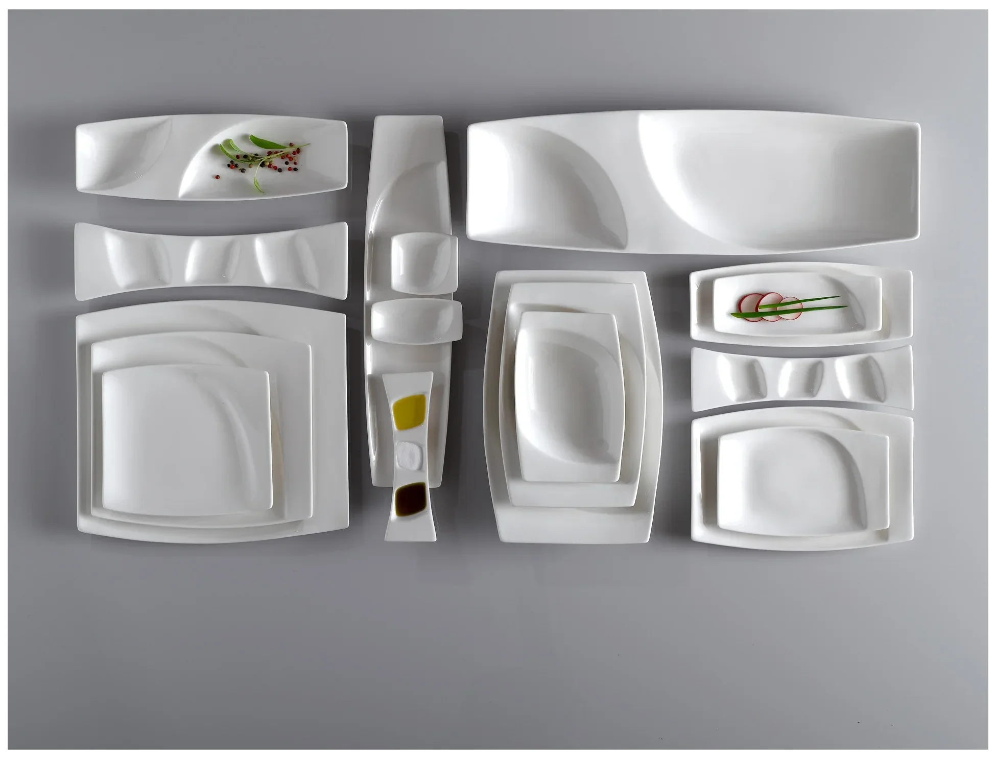 MAZZA Talerz płaski podłużny 50 x 11 cm / RAK PORCELAIN