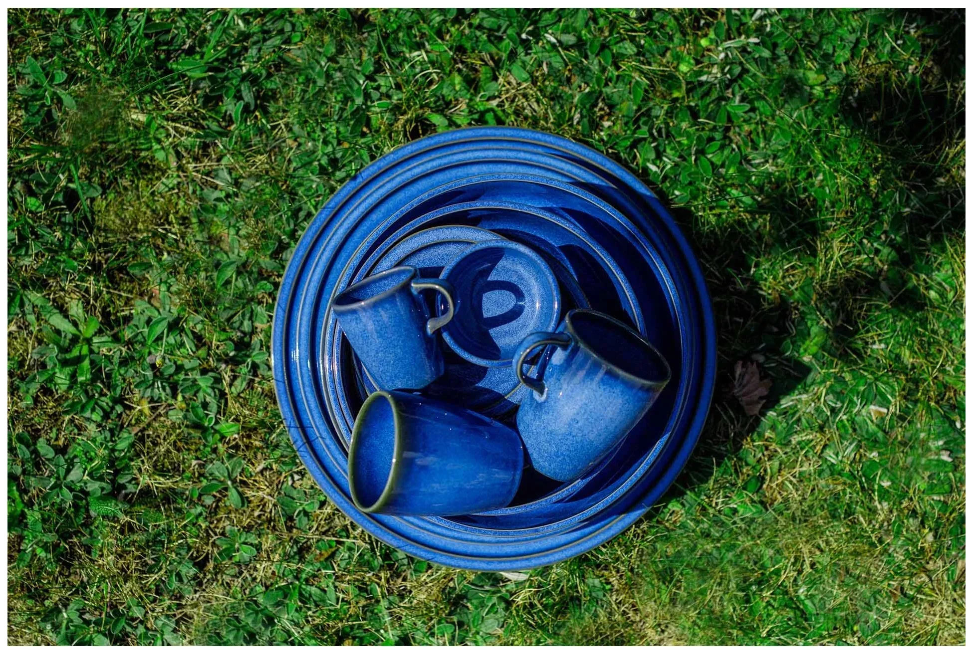 EASE RAKSTONE Talerz płaski 28 cm kobaltowy / RAK PORCELAIN
