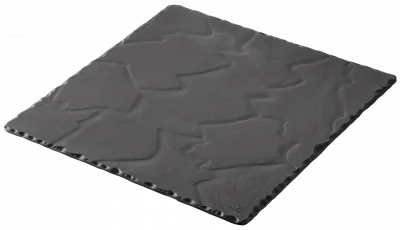 BASALT Talerz kwadratowy 20 x 20 cm czarny / REVOL