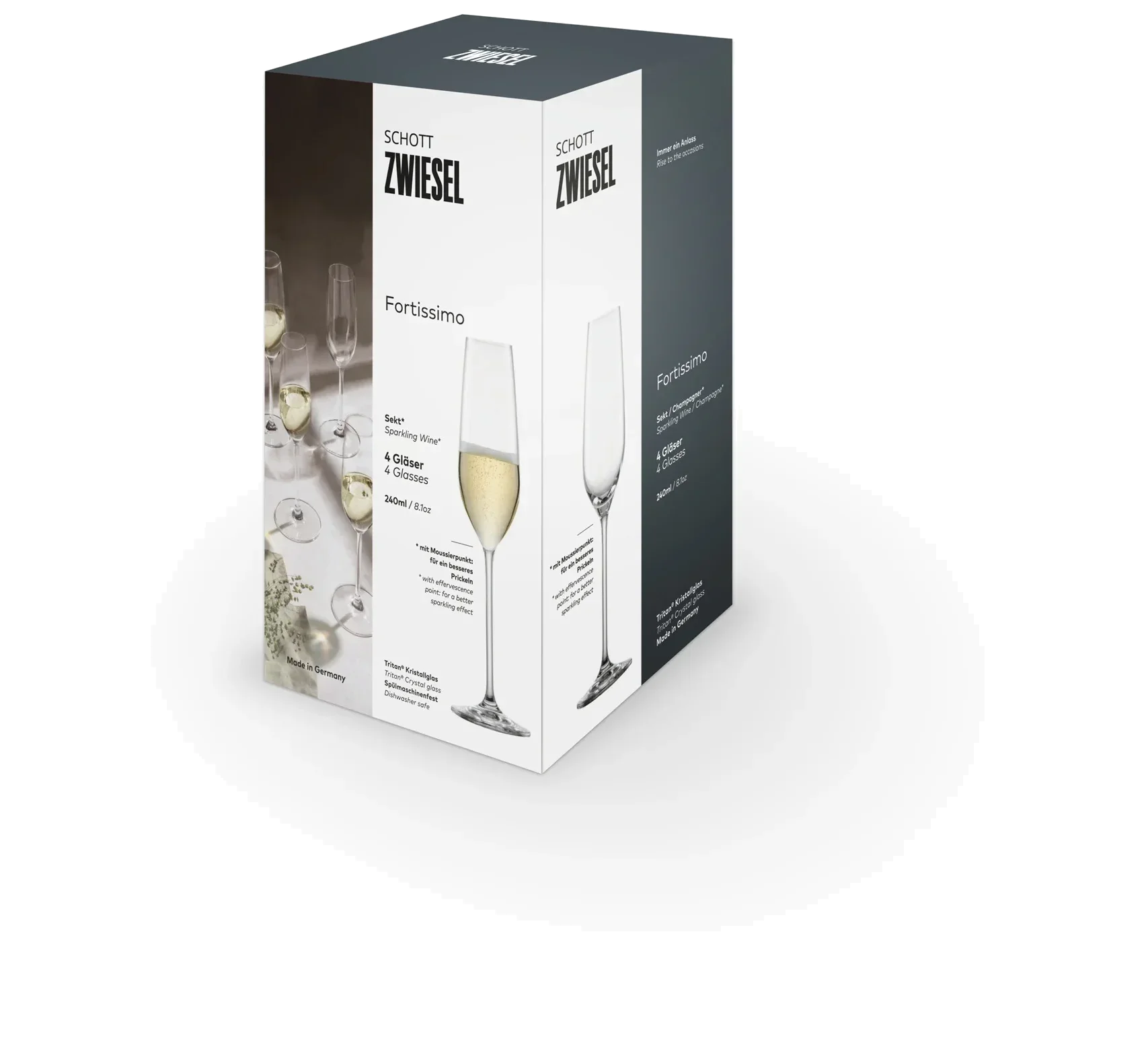 FORTISSIMO Kieliszek do szampana 240 ml, kpl. 4 szt / SCHOTT ZWIESEL