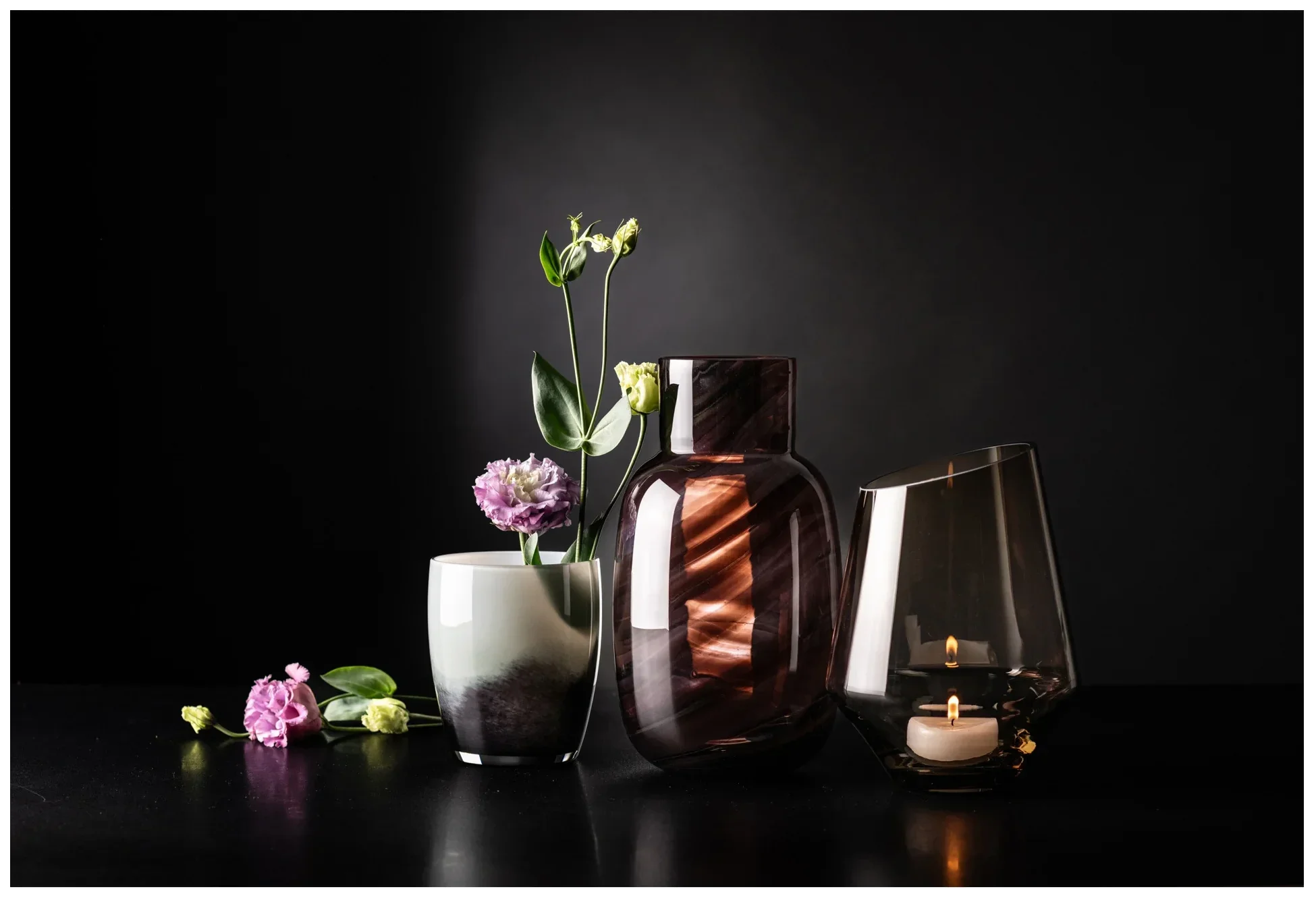 DIAMONDS Wazon średni Smoky Brown / ZWIESEL HANDMADE