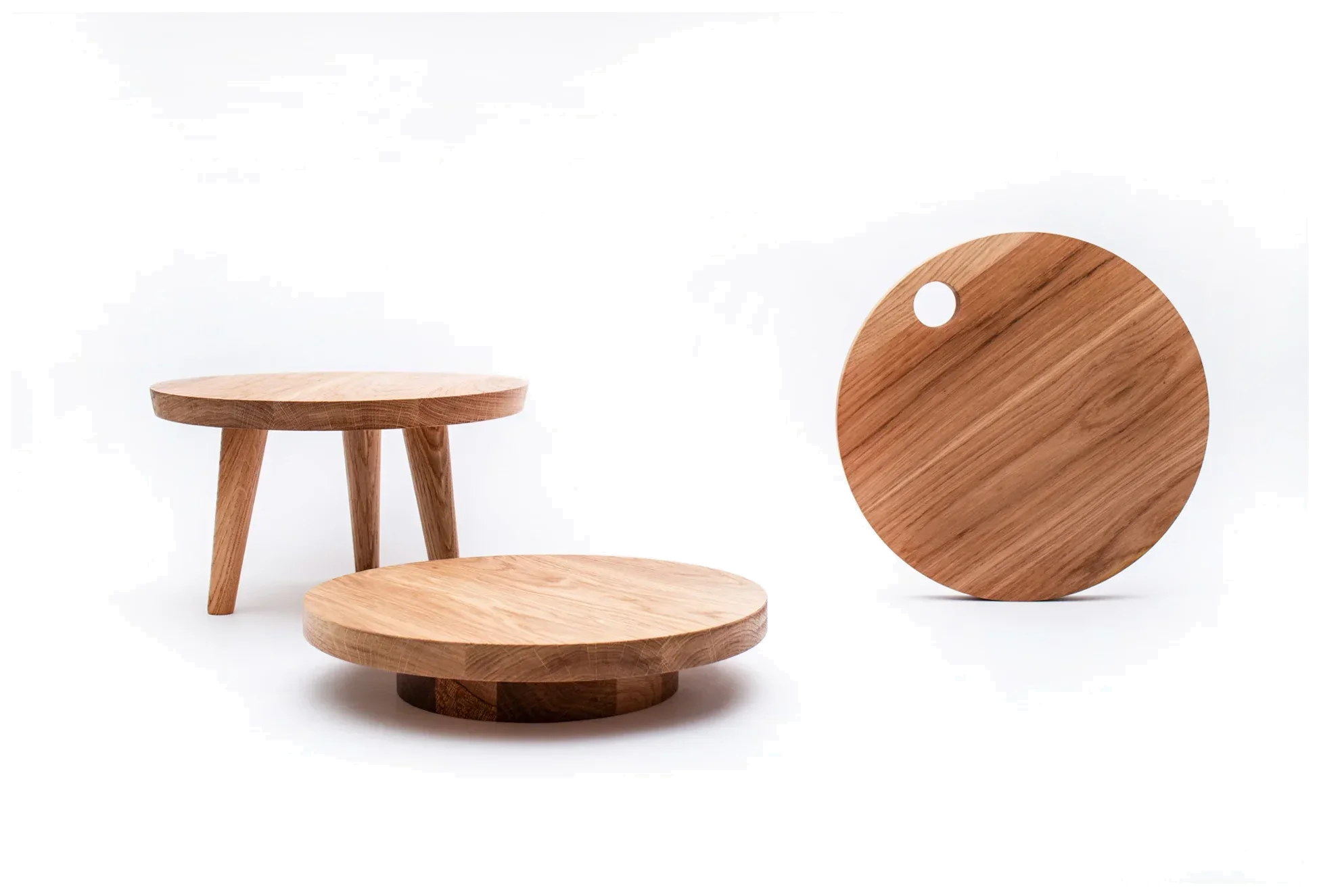 EGZOS Patera dębowa okrągła niska 28 cm / VERLO