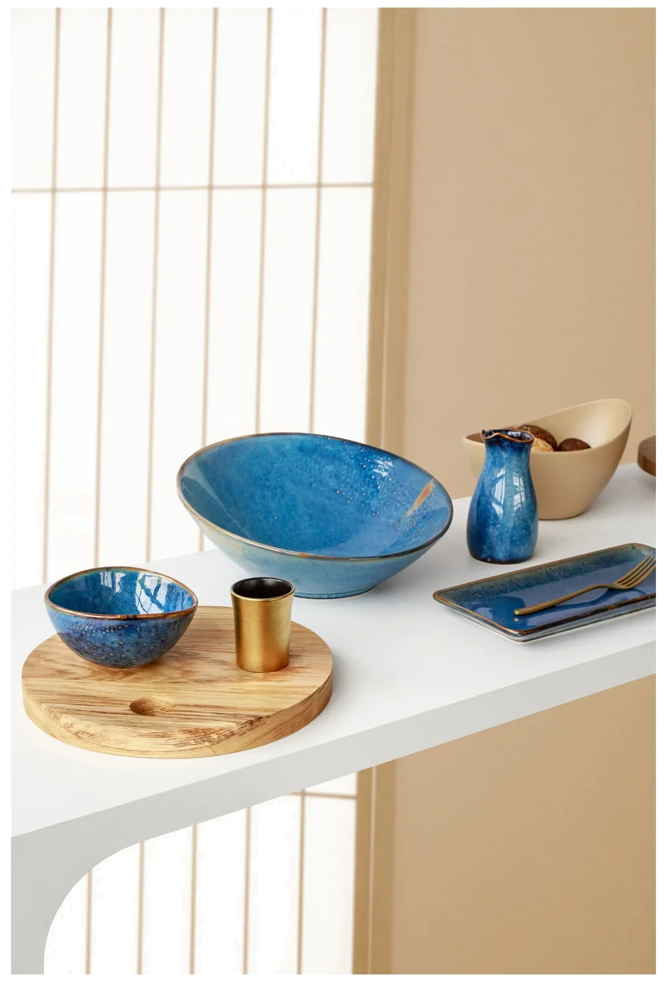 DEEP BLUE Misa bufetowa ukośna 25 cm / VERLO
