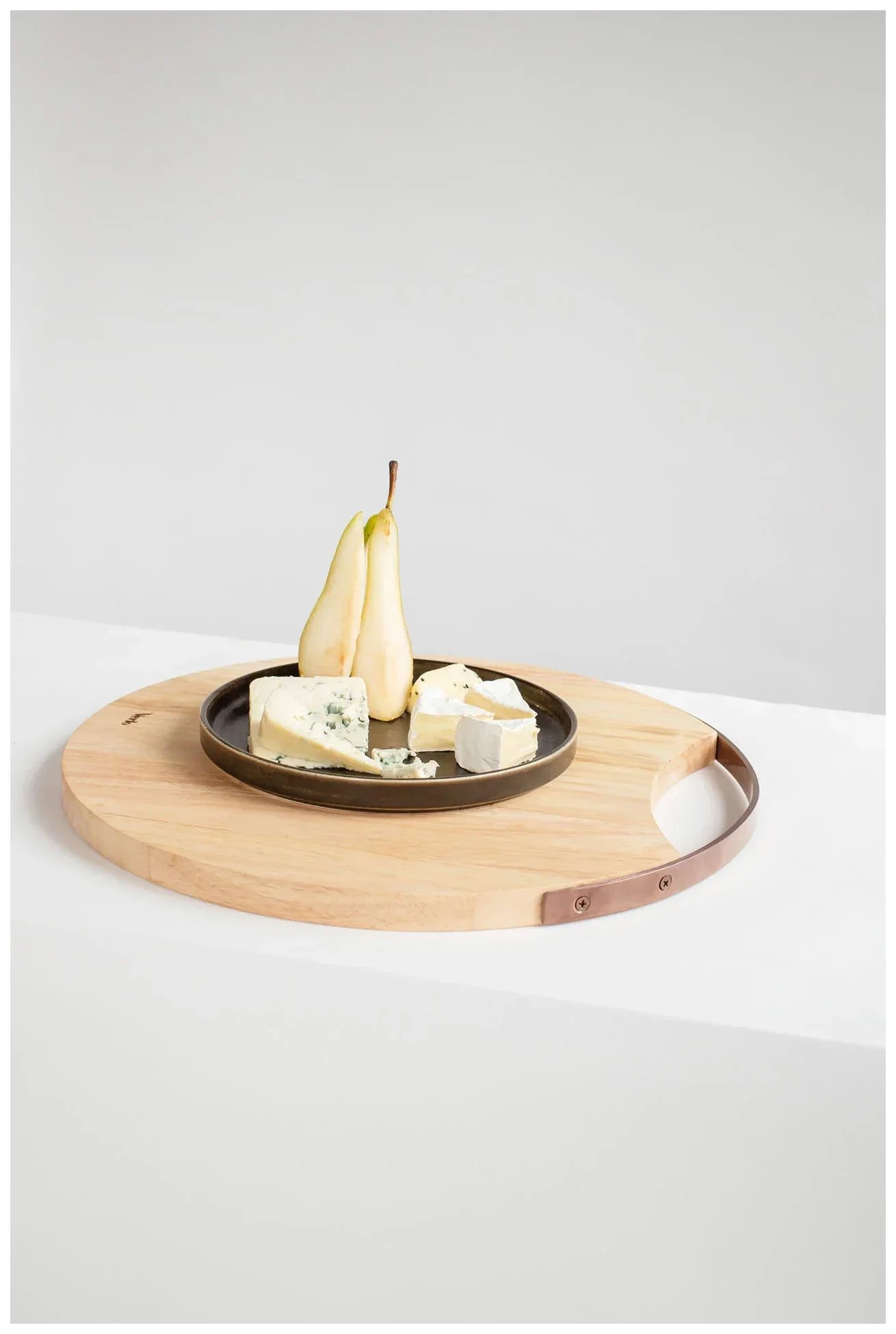 Deska do serwowania okrągła drewniana 38 cm mango / VERLO