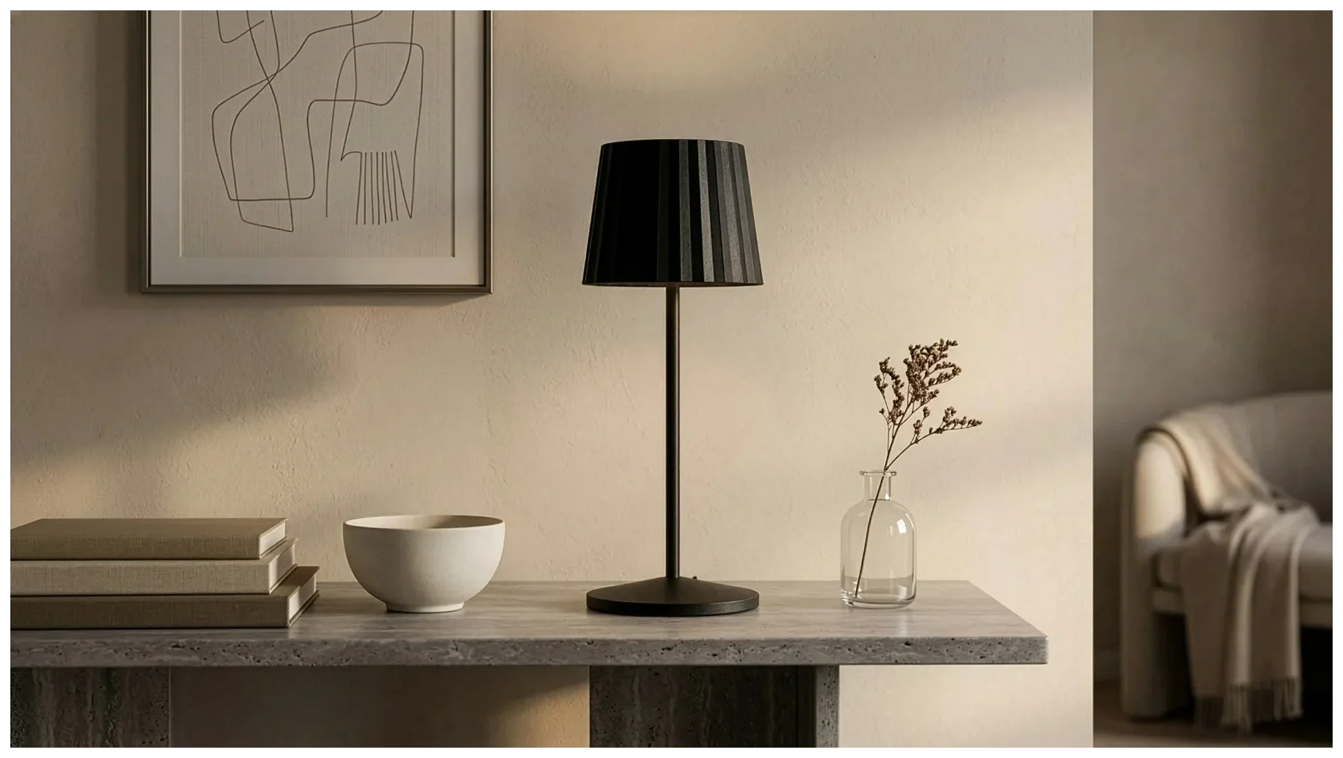 VIENNA Lampa stołowa 28 cm czarna / VERLO