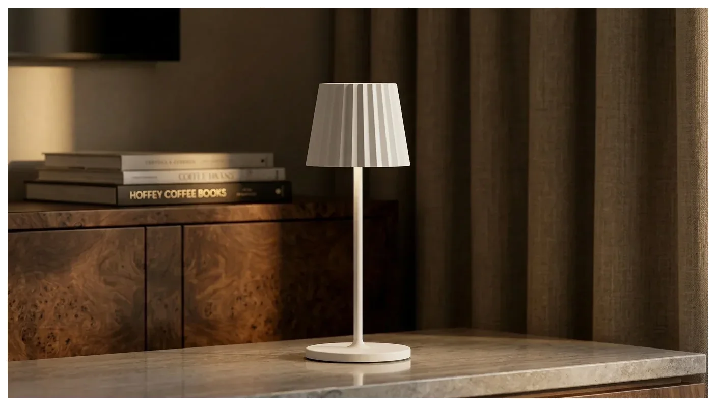 VIENNA Lampa stołowa 28 cm biała / VERLO