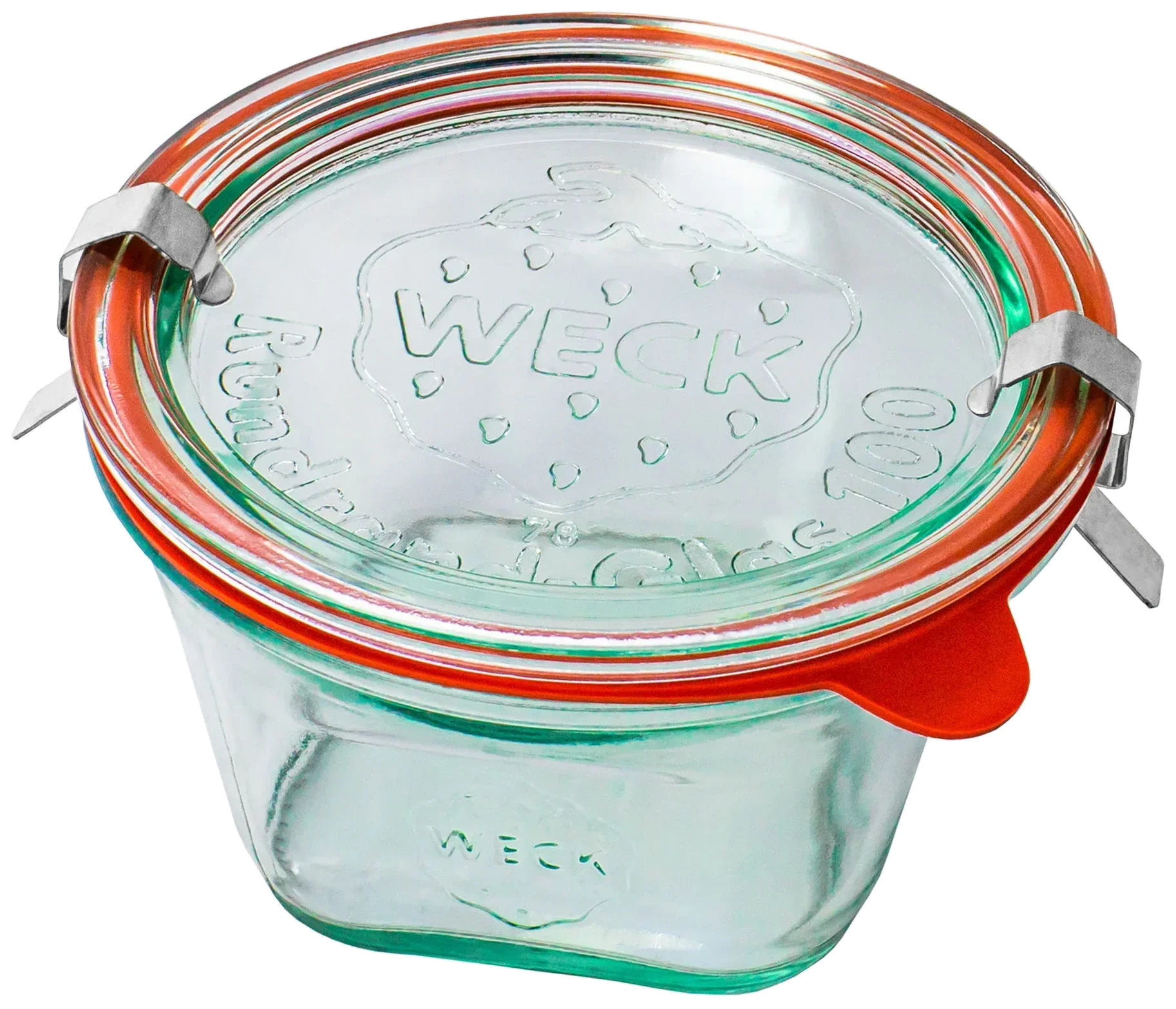 Słoik QUADRO z pokrywą, uszczelką i 2 zapinkami 290 ml op. 6 szt. / WECK