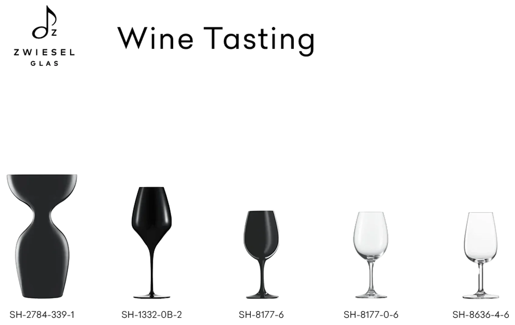 WINE TASTING Kieliszek degustacyjny do wina czarny 299 ml, kpl. 6 szt. / SCHOTT ZWIESEL